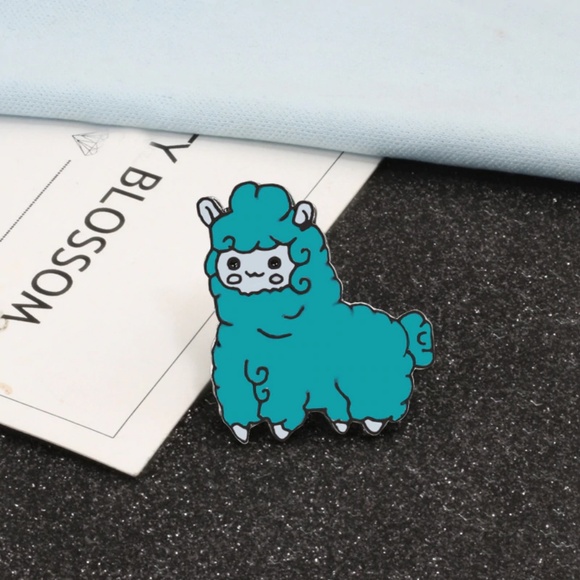 Blue Alpaca Alpacasso Enamel Pin (BUNDLE AND SAVE!!!) - Picture 6 of 6